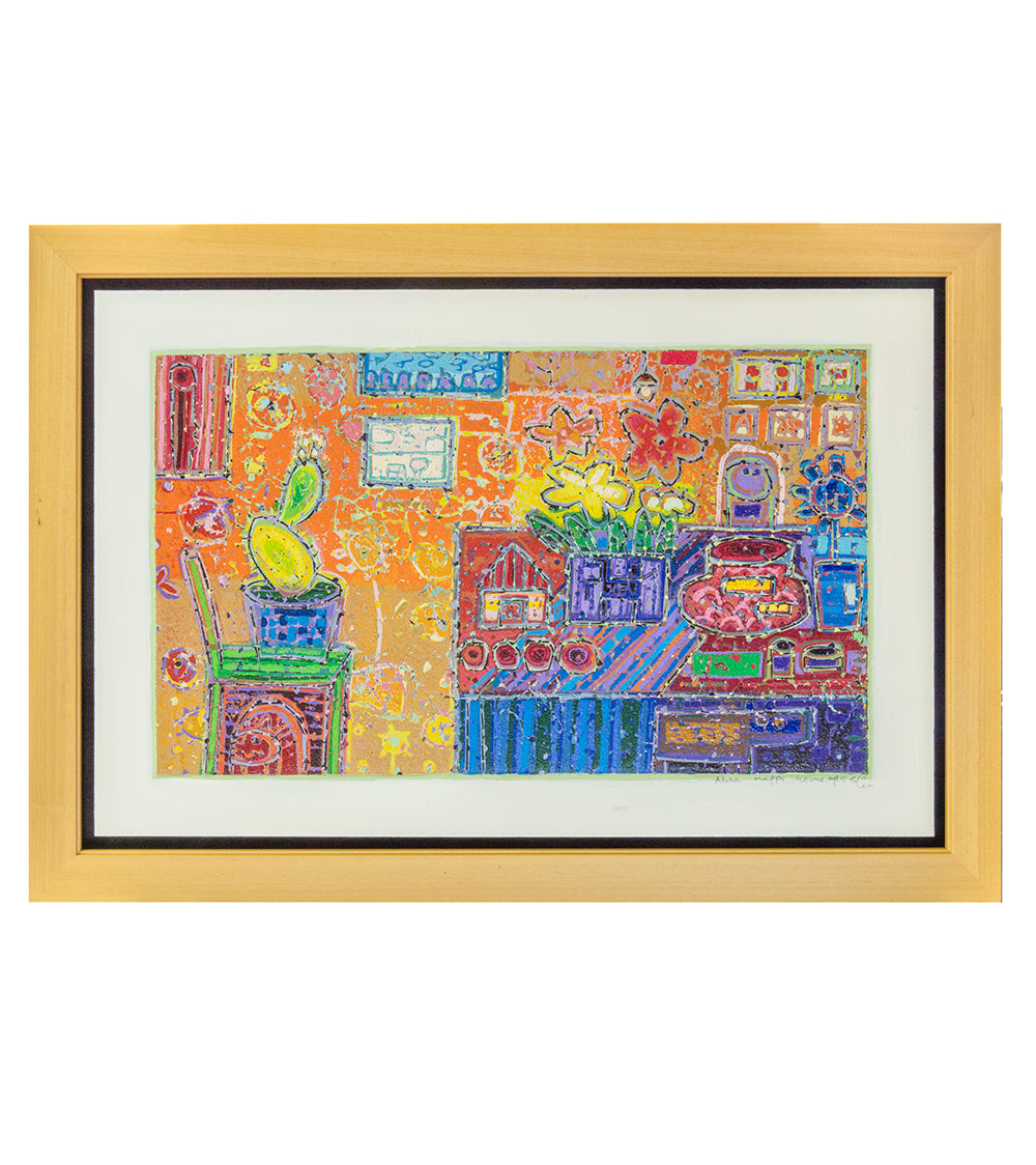 Original Woodblock Painting 'Aloha Happy' by Seung Lee - Hawaiian Art Print for Home Decor & Wall Art | Perfect for Living Room, Bedroom or Office