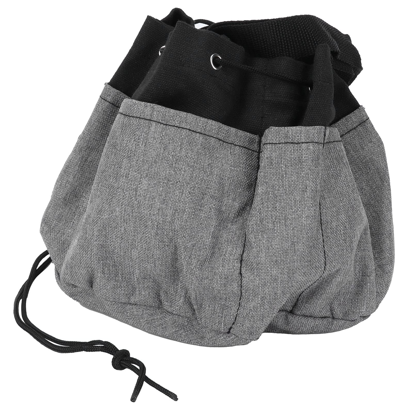 Durable Drawstring Garden Tool Bag - Heavy-Duty Wear-Resistant Electrician & Maintenance Work Pouch for Easy Carrying (Black + Gray) - Perfect for Gardening, DIY Projects & Professional Use