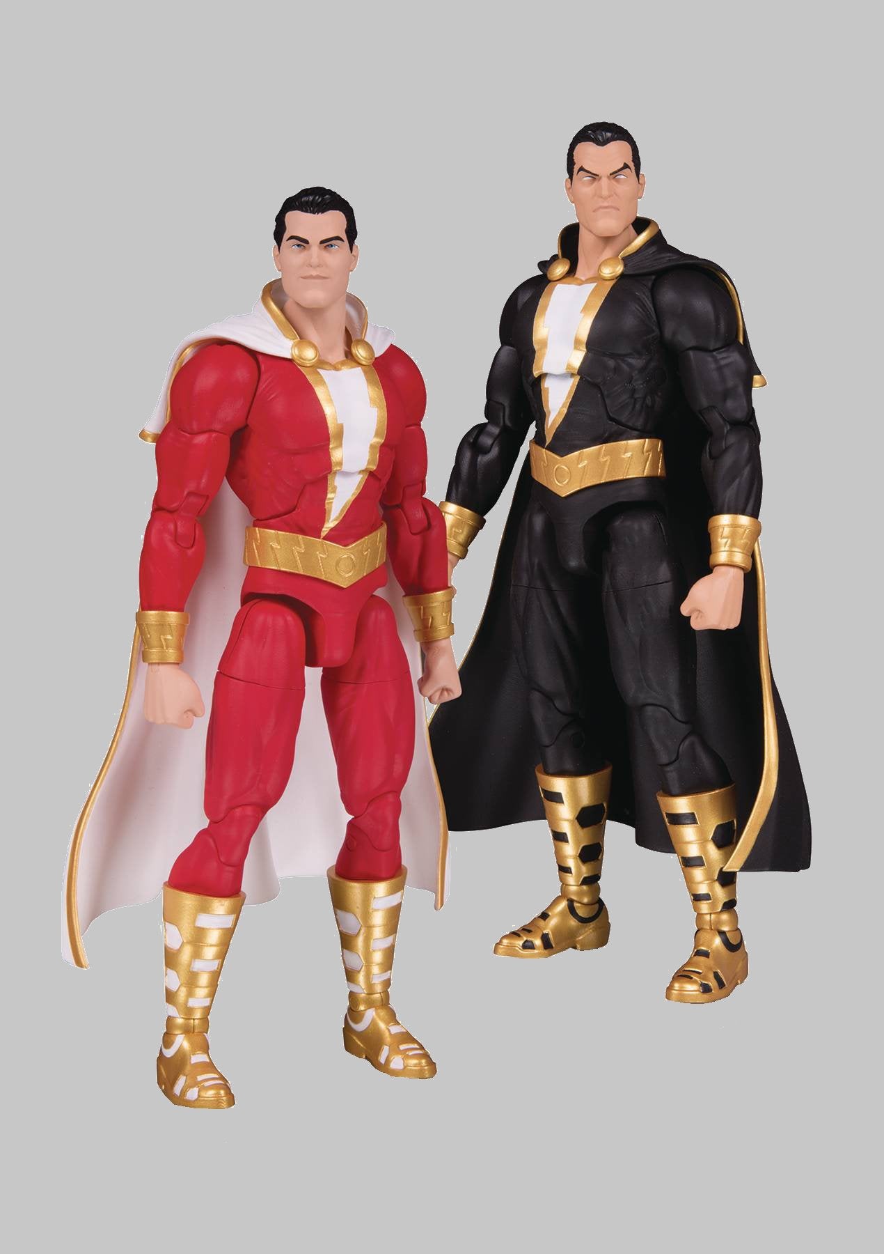 DC Essentials Shazam & Black Adam 7-Inch Action Figures Set - Highly Articulated Collectible Toys for Display & Play - Perfect for DC Comics Fans, Gift for Collectors & Superhero Battles