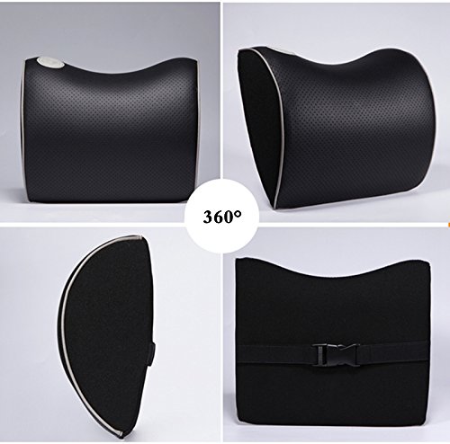Memory Foam Car Neck Pillow for Travel & Driving - Soft Support for Neck & Spine - Comfortable Headrest for Office, Home & Car Use - Black Neck Guard Cushion - Perfect for Long Trips & Daily Relaxation