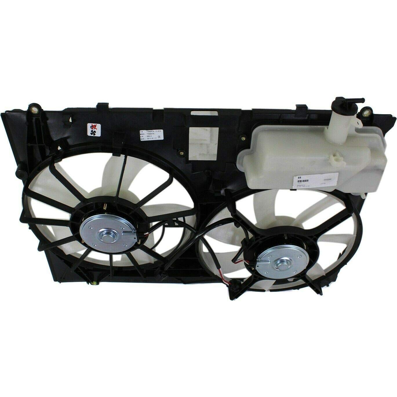 Toyota Sienna 3.5L 2007-2010 Dual Radiator Cooling Fan Blade Assembly Set - Replacement Part #13448008 & #620574 - Perfect for Engine Overheating Prevention & Summer Driving
