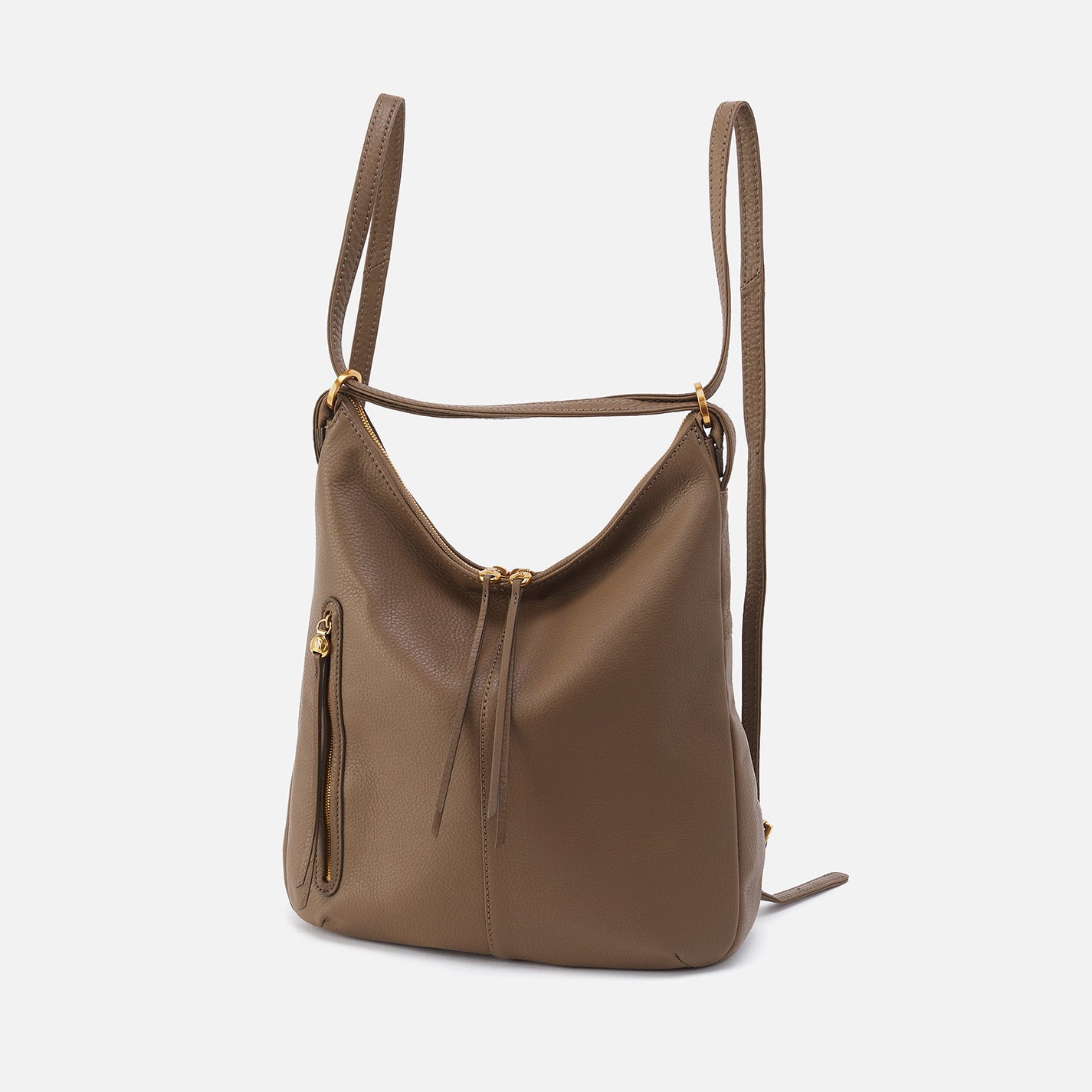 Merrin Convertible Backpack - Premium Pebbled Leather Crossbody Bag for Women & Men, Dark Elm Brown - Perfect for Travel, Work & Everyday Use