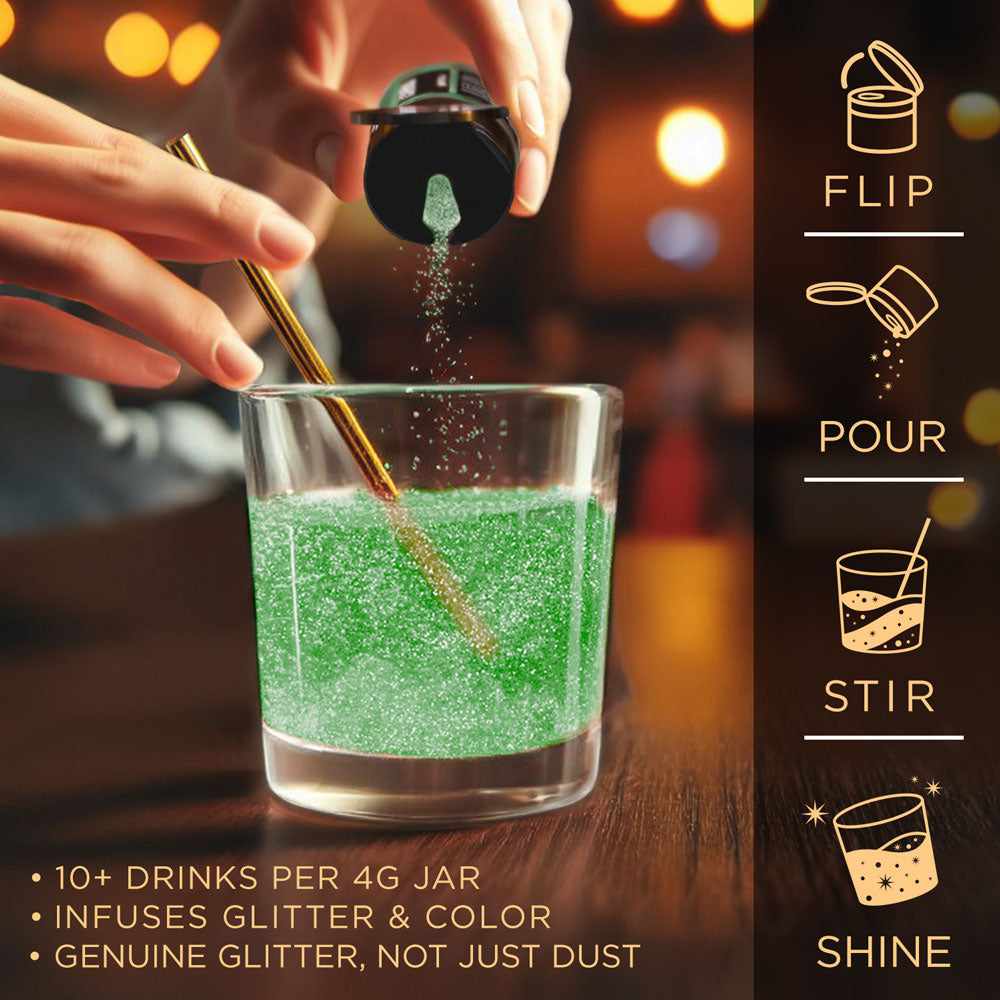 Christmas Candy Cane Brew Glitter Combo Pack - 4 Piece Set for Holiday Baking, Party Decorations & Festive DIY Crafts