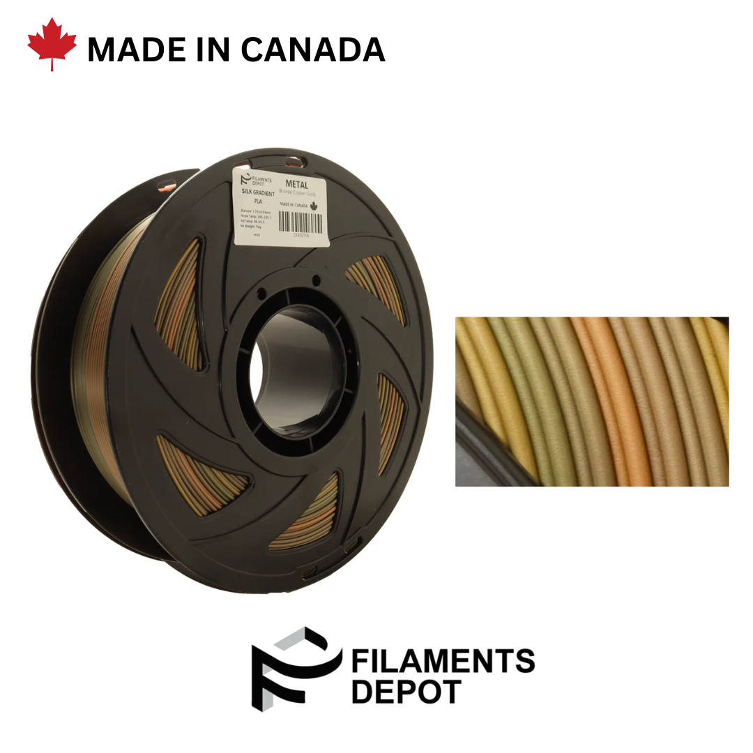 Filaments Depot Silk Gradient PLA 1.75mm 1kg Spool - Premium 3D Printer Filament in Various Colors for Smooth Printing, DIY Projects & Creative Models