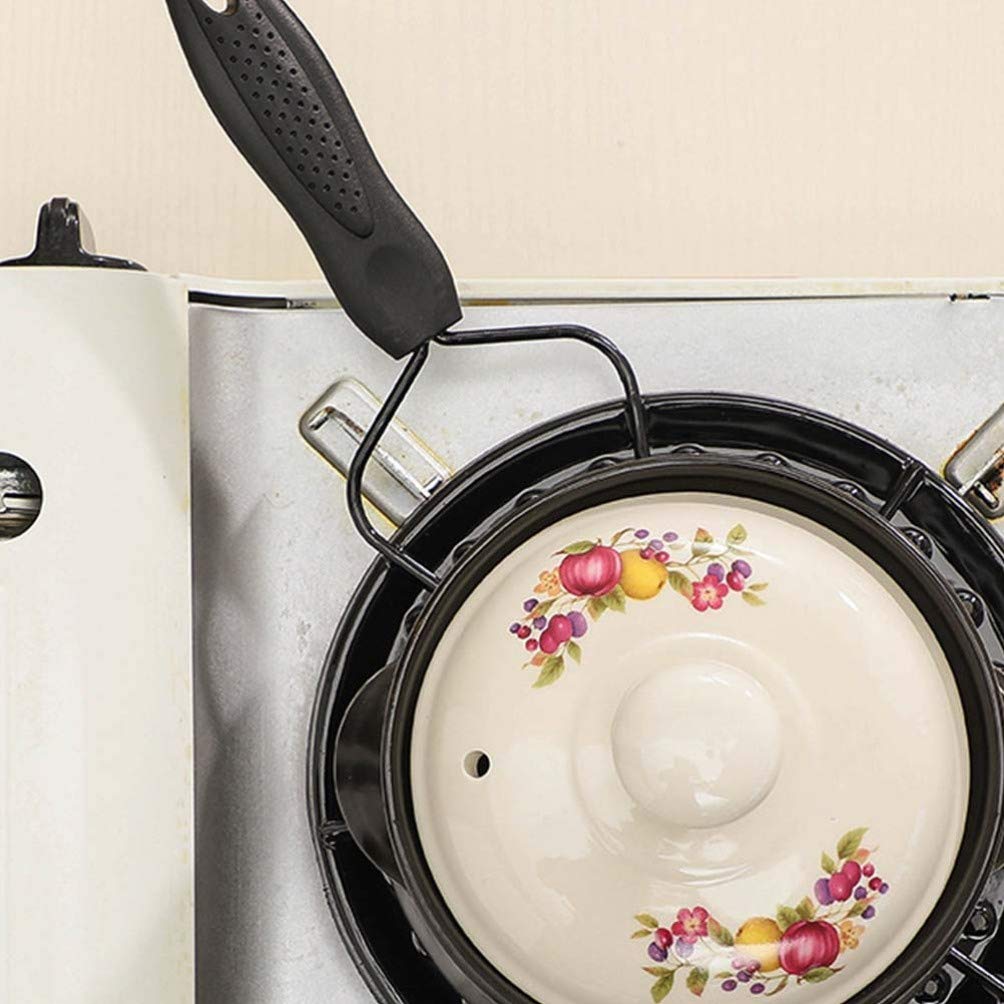 Premium Black Enamel Glass Diffuser Plate - Heat Conduction Stovetop Flame Reducer Ring Tray for Gas Stove Cooktops | Compatible with Coffee Pots & Warmers | Ideal for Home Kitchen, Camping & Outdoor Cooking