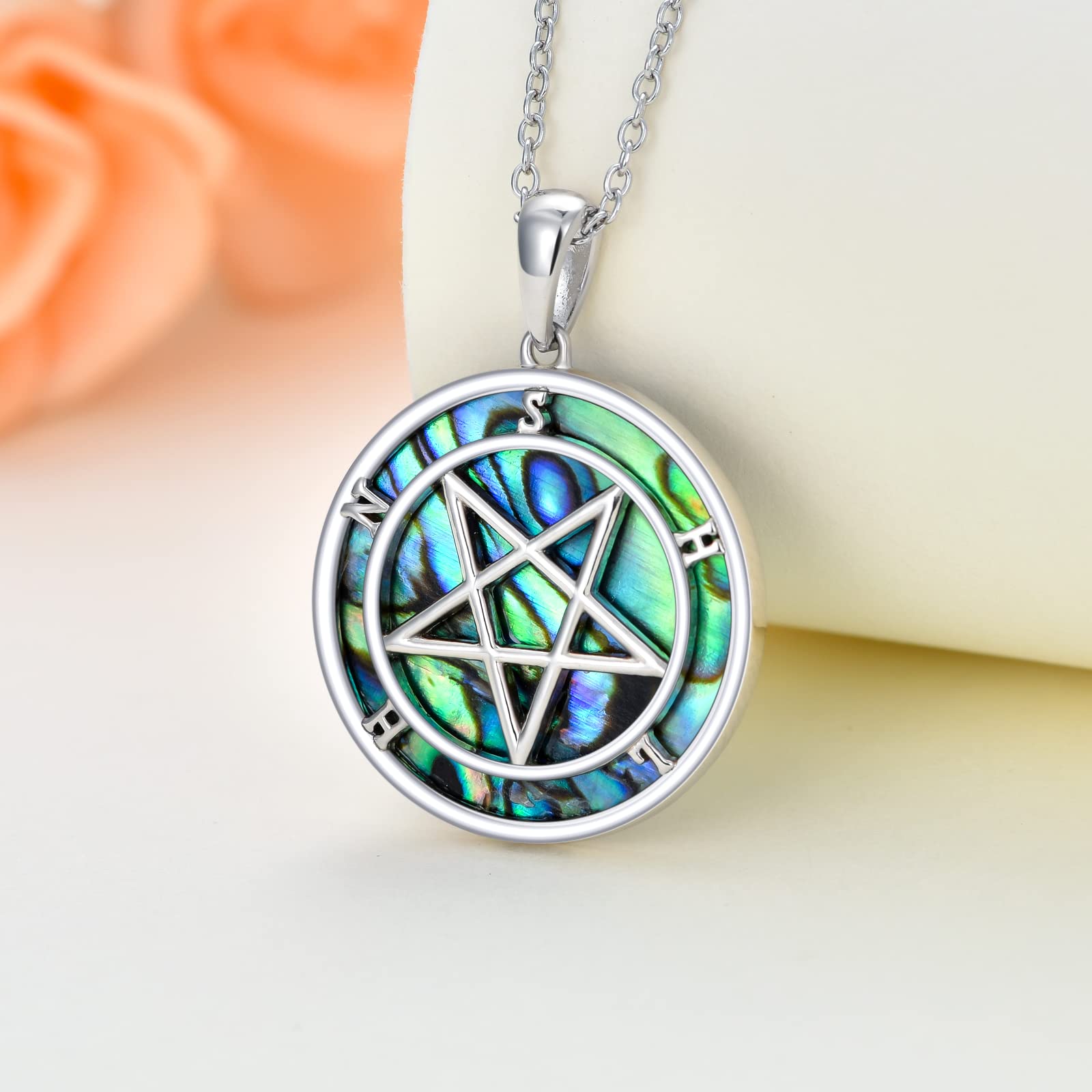 Seiyang Pagan Necklace - Norse Mythology Jewelry with Abalone Shell Pendant, Witchcraft Gift for Wicca & Pagan Rituals (Includes Gift Box) | Perfect for Spiritual Ceremonies, Witchy Aesthetics & Unique Jewelry Collection