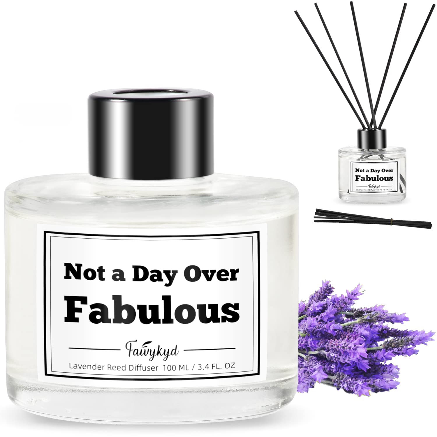 NOT A Day Over Fabulous Reed Diffuser Set - Long-Lasting Home Fragrance Gift for Bathroom, Office & Living Room | Elegant Aromatherapy Decor for Relaxation & Stress Relief