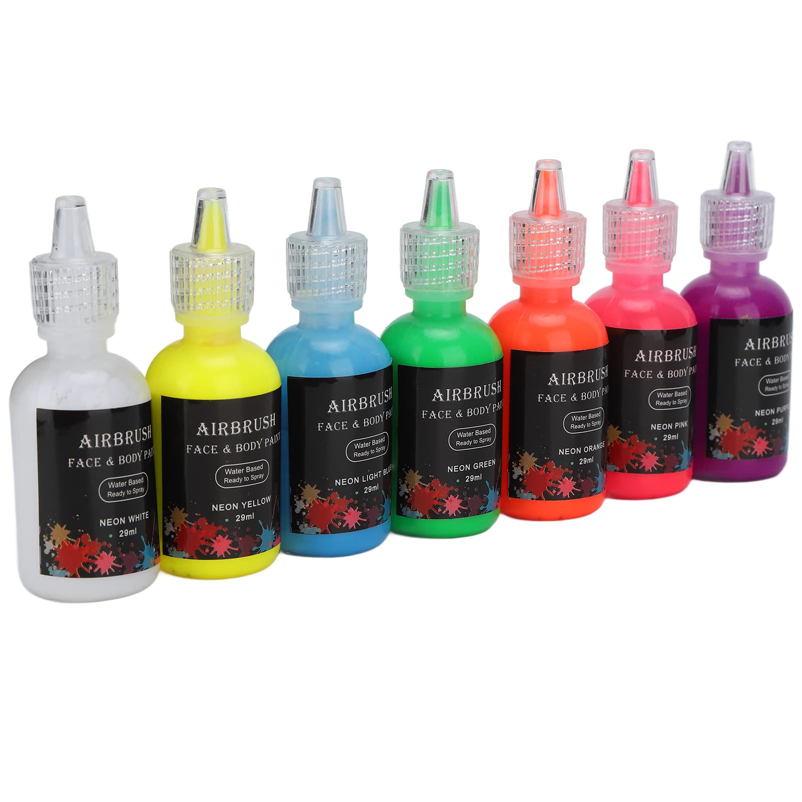 Glow in The Dark UV Body Paint Set - Blacklight Reactive, Non-Toxic & Easy Wash Off for Halloween, Raves, Festivals & Body Art