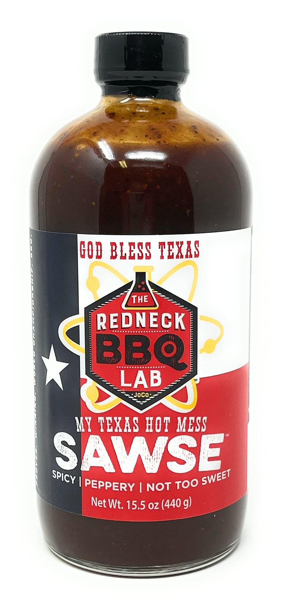 The Redneck BBQ Lab Sauce - My Texas Hot Mess BBQ Sauce - Spicy & Tangy Flavor for Grilling, Smoking & Dipping