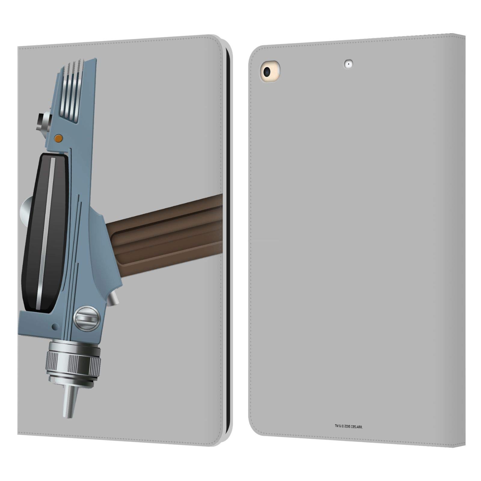 Official Star Trek Phaser Leather Wallet Case for Apple iPad 9.7 (2017/2018) - Licensed Collectible Gadget Cover for Sci-Fi Fans & Trekkies - Perfect for Conventions, Cosplay & Display