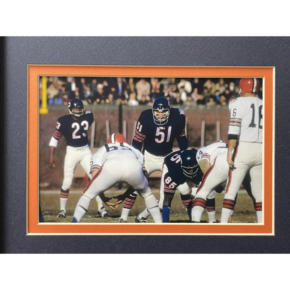 Chicago Bears Fan License Plate Framed Collage - Walter Payton & Dick Butkus Memorabilia for Man Cave, Sports Bar & Game Room Decor