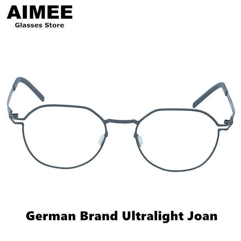Aimee Women's Full Rim Flat Top Polygon Steel Eyeglasses Frame 13649 | Trendy Geometric Glasses for Women | Perfect for Work, Reading & Fashion Accessories