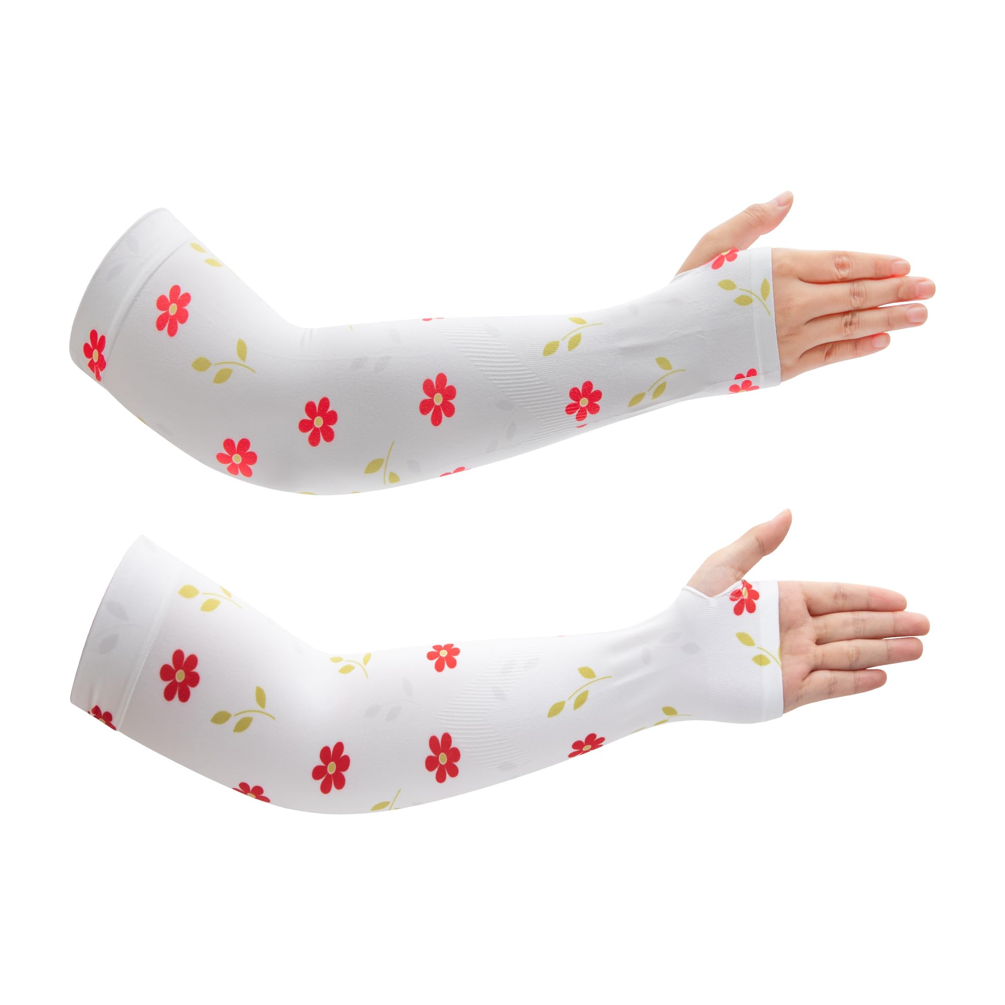 ARCLIBER Women's Gardening Arm Sleeves with Thumb Hole - UV Protection Cooling Sun Sleeves for Outdoor Work, Hiking & Yard Activities
