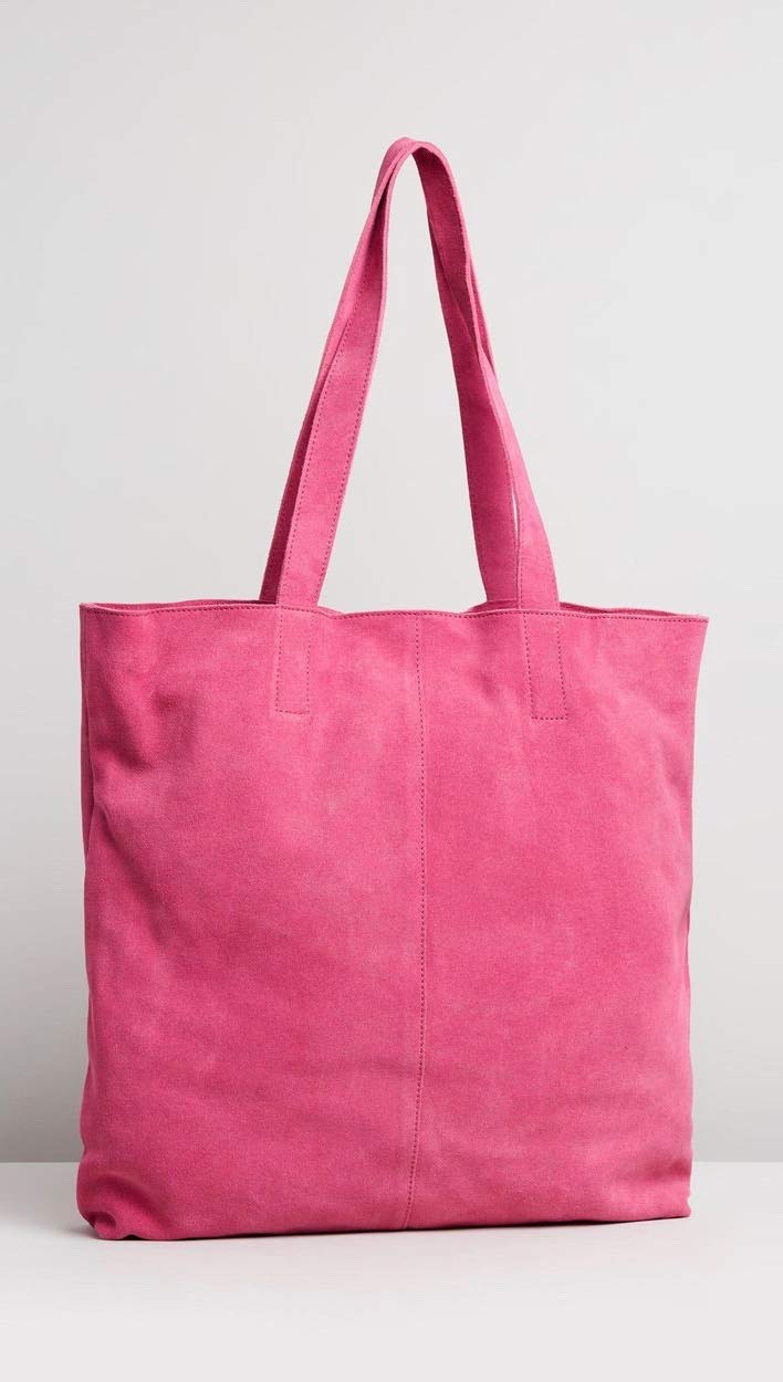 One Teaspoon Harlowe Suede Tote Bag - Hot Pink Crossbody Purse for Women | Stylish & Trendy Handbag for Work, Travel & Everyday Use