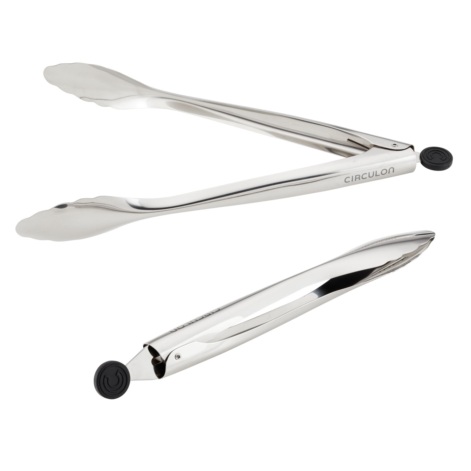 Premium 2-Piece Stainless Steel Kitchen Tongs Set - Heavy Duty Cooking & BBQ Tongs for Grilling, Serving, Salad, Pasta (12 Inch & 9 Inch) - Perfect for Restaurants, Home Cooking & Outdoor BBQ