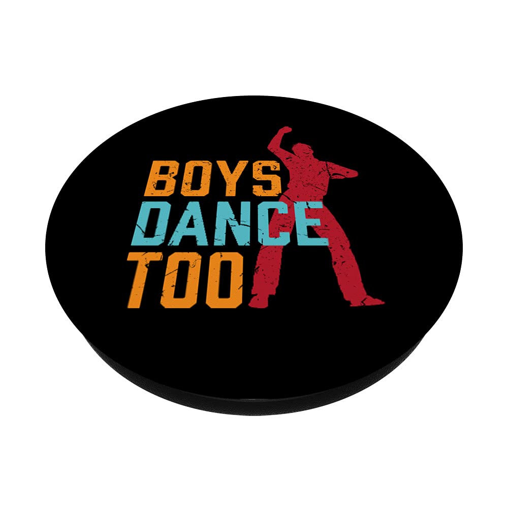 Boys Dance Too T-Shirts - Cool Dance Shirts for Boys with Swappable PopGrip | Trendy Graphic Tees for Dance Class, Performances & Casual Wear
