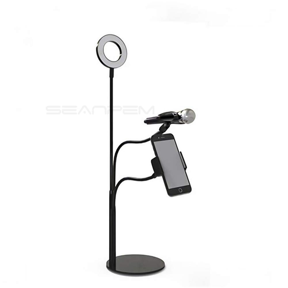 Selfie LED Ring Light with Phone Holder - Dimmable 3-Color Modes & Flexible Gooseneck for Live Streaming, Makeup, TikTok Videos (Compatible with iPhone, Samsung, Galaxy, Huawei) - Perfect for YouTube, Instagram, Zoom Calls & Beauty Tutorials