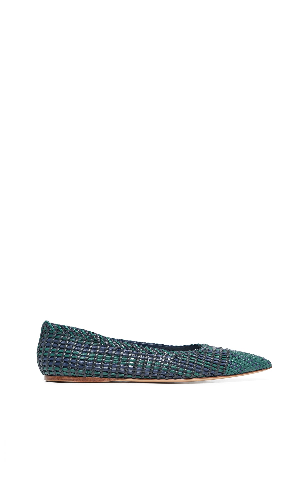 Aurora Braided Flat Shoes for Women - Navy Multi Leather Comfortable Slip-On Loafers for Casual Wear, Office & Travel
