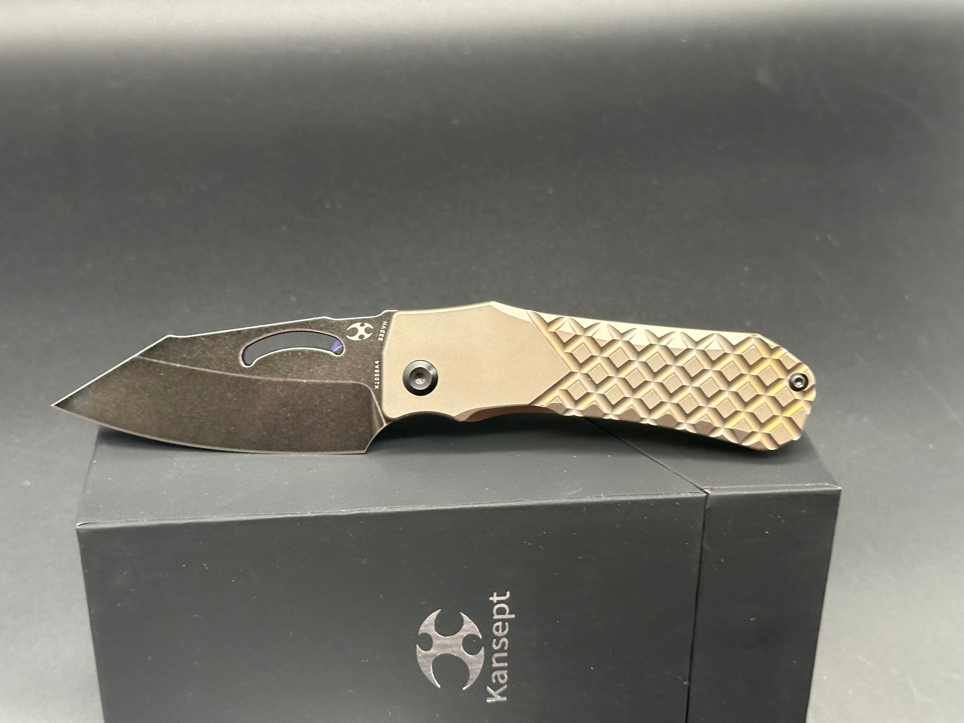 Kansept Loki Bronze Frag Titanium Frame Lock Folding Knife - 2.99