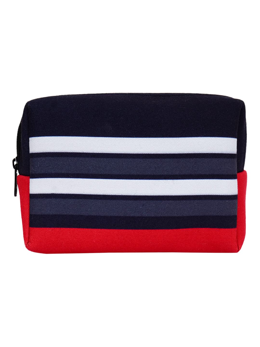 Crazyify Simple Printed Makeup Pouch for Women | Canvas Cosmetic Bag with Zipper | Travel Toiletry Storage Organizer | Perfect for Travel, Gym, and Daily Makeup Essentials