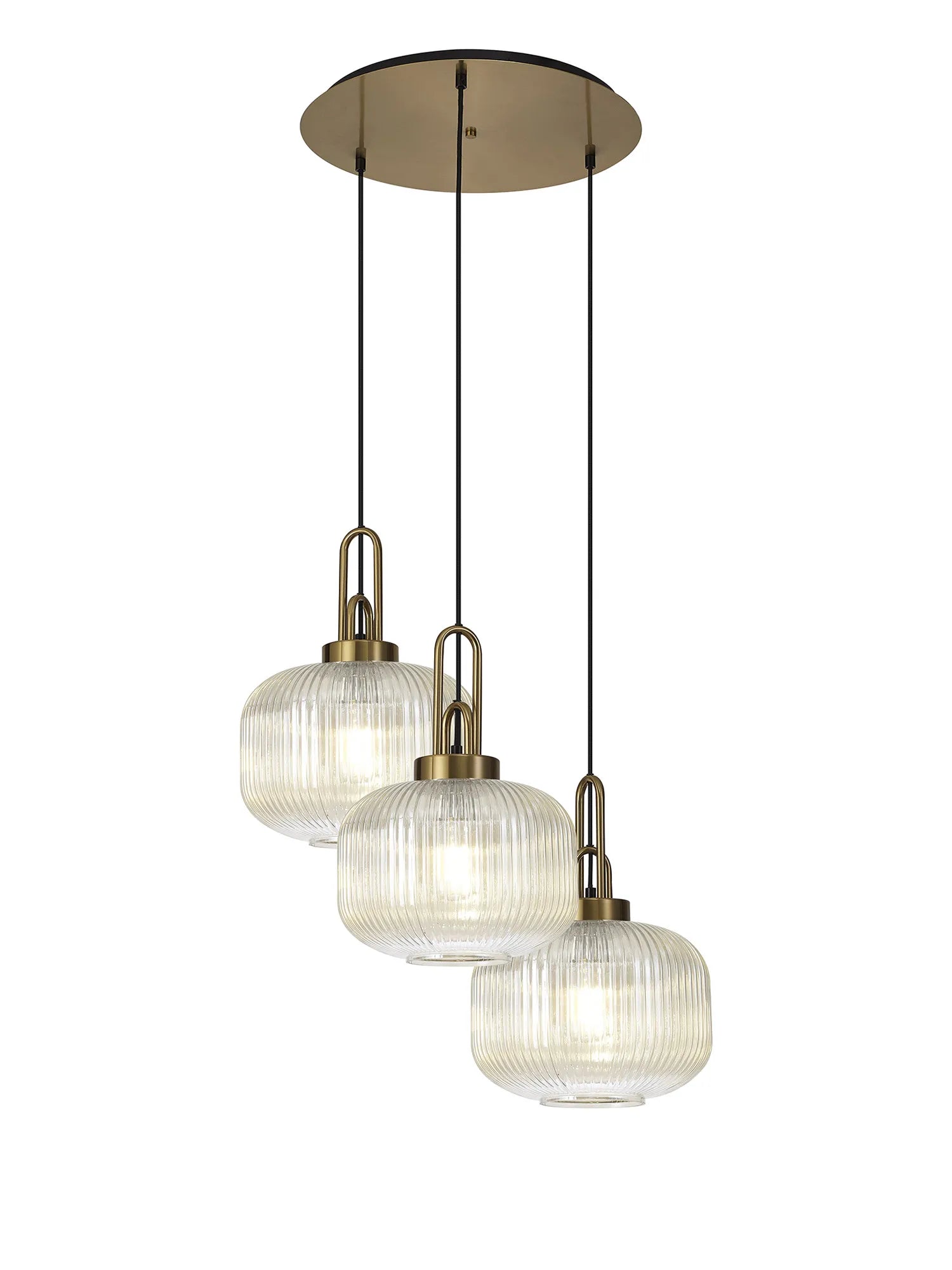 Stylish Cadiz 3-Light Cluster Pendant - Modern Ceiling Lighting Fixture for Dining Room, Kitchen Island & Living Room Decor