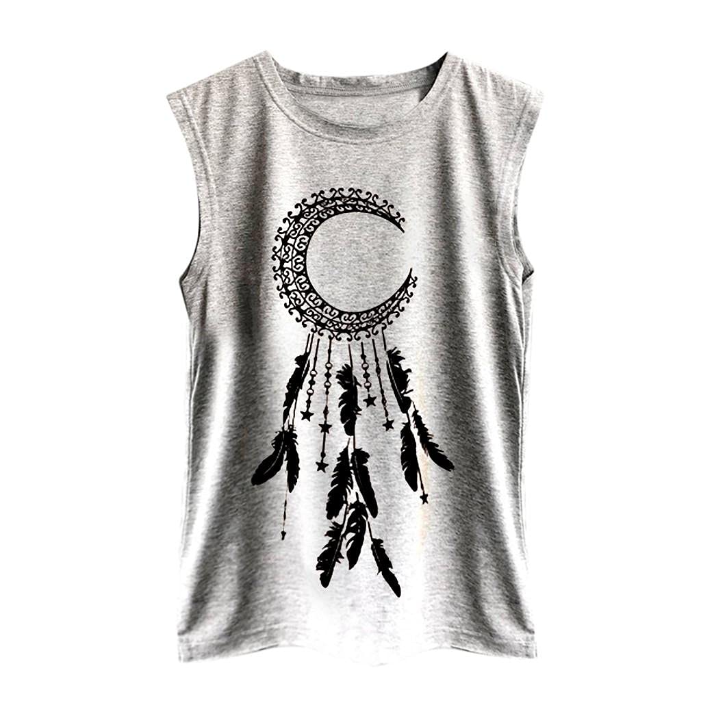 GUOBIOZIY Women's Summer Tops - Funny Letter Print Sleeveless Tank Top, Dressy Sunshine & Coffee Graphic Vest, Casual Tunic Shirt for Women | Perfect for Beach Outings, Coffee Dates & Summer Vacations