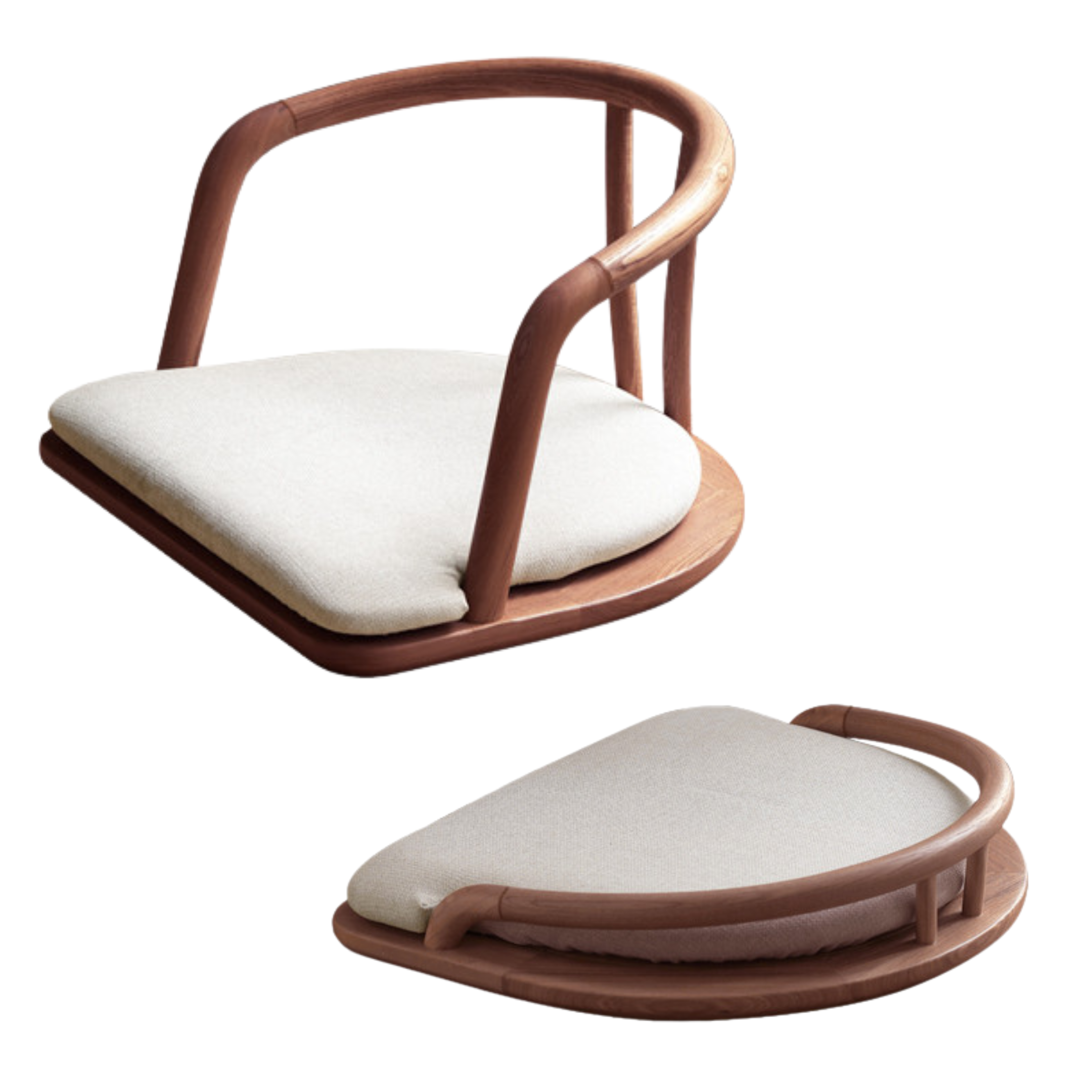 23.2x20x13.7 inch / 59x51.5x35.6cm + 23.2x20x6.6 inch / 59x51.5x17.5cm / walnut color / Ash Coffee chair main chair 1pcs + guest chair  2 pcs