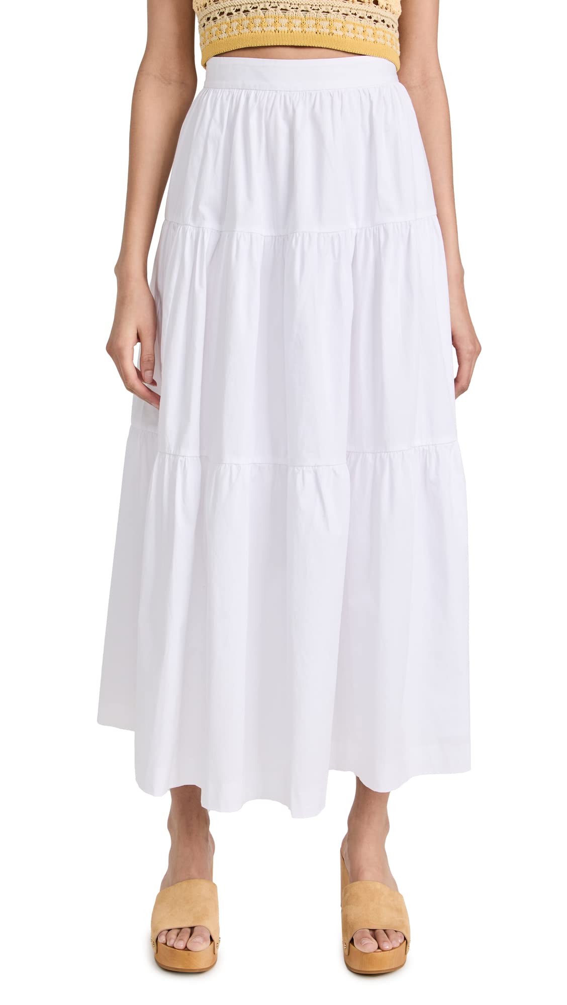 STAUD Women's Sea Skirt - Flowy Midi Skirt with Side Slit | Beachwear, Summer Outfits & Vacation Essentials for Women