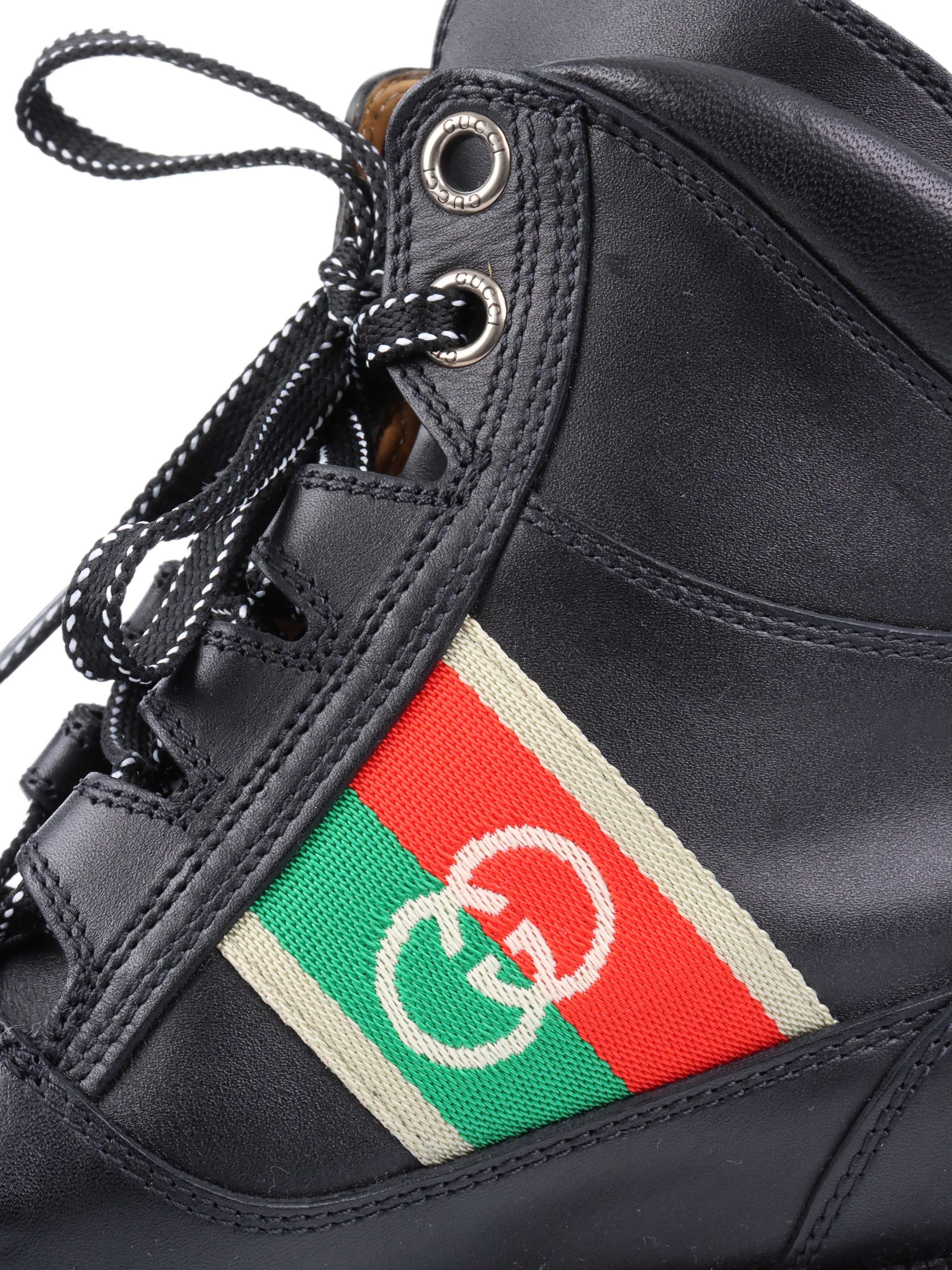 Gucci Black Interlocking GG Ankle Boots for Women - Luxury Leather Chelsea Boots with Gold Hardware - Perfect for Fall Fashion, Date Nights & Office Wear