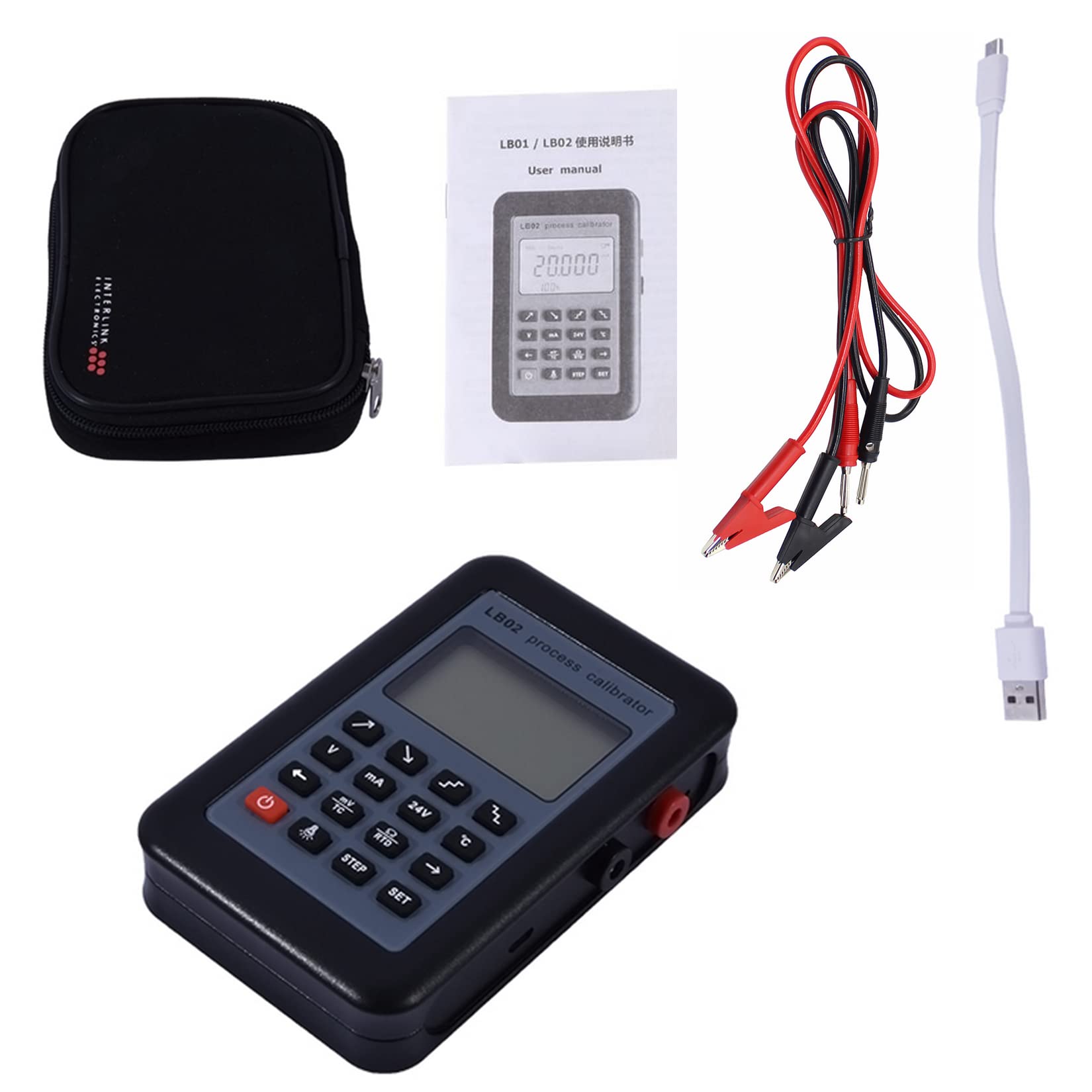 LB02 4-20mA/0-10V/mV Signal Generator with LCD Display - Professional Process Calibrator for Resistance, Current & Voltage Testing | Perfect for Industrial Automation, HVAC & Electrical Maintenance