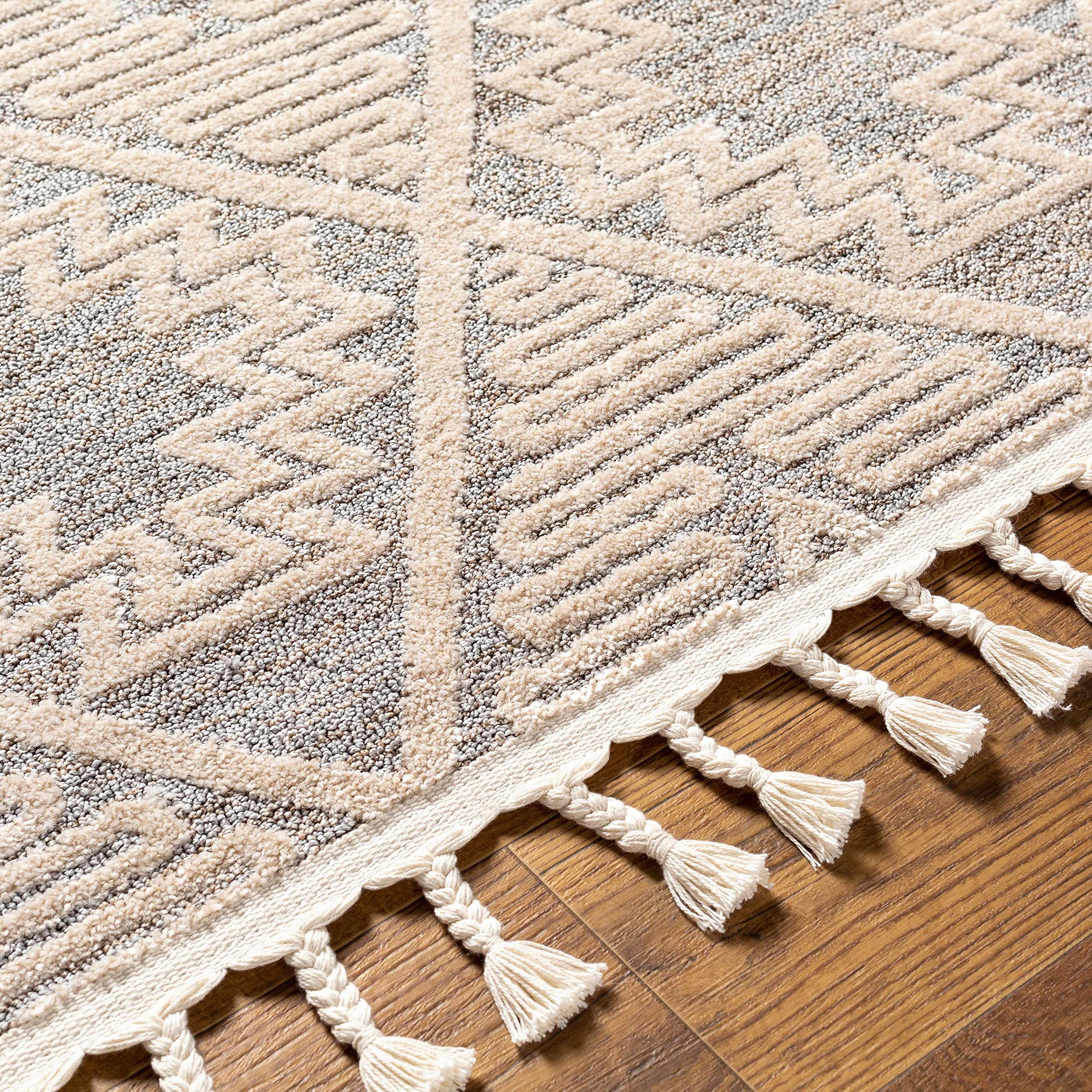Southwestern Hauteloom Kinablangan Area Rug - Cream, Gray, Peach - 9'2