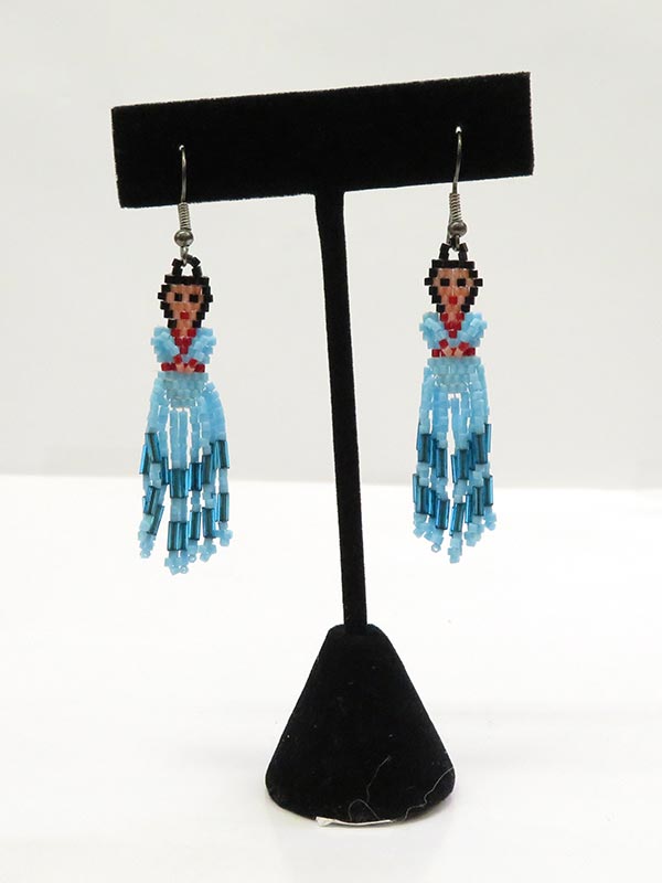 Handmade Native American Navajo Beaded Earrings Set JCE401 - Traditional Tribal Jewelry for Women, Perfect for Festivals, Weddings & Boho Fashion