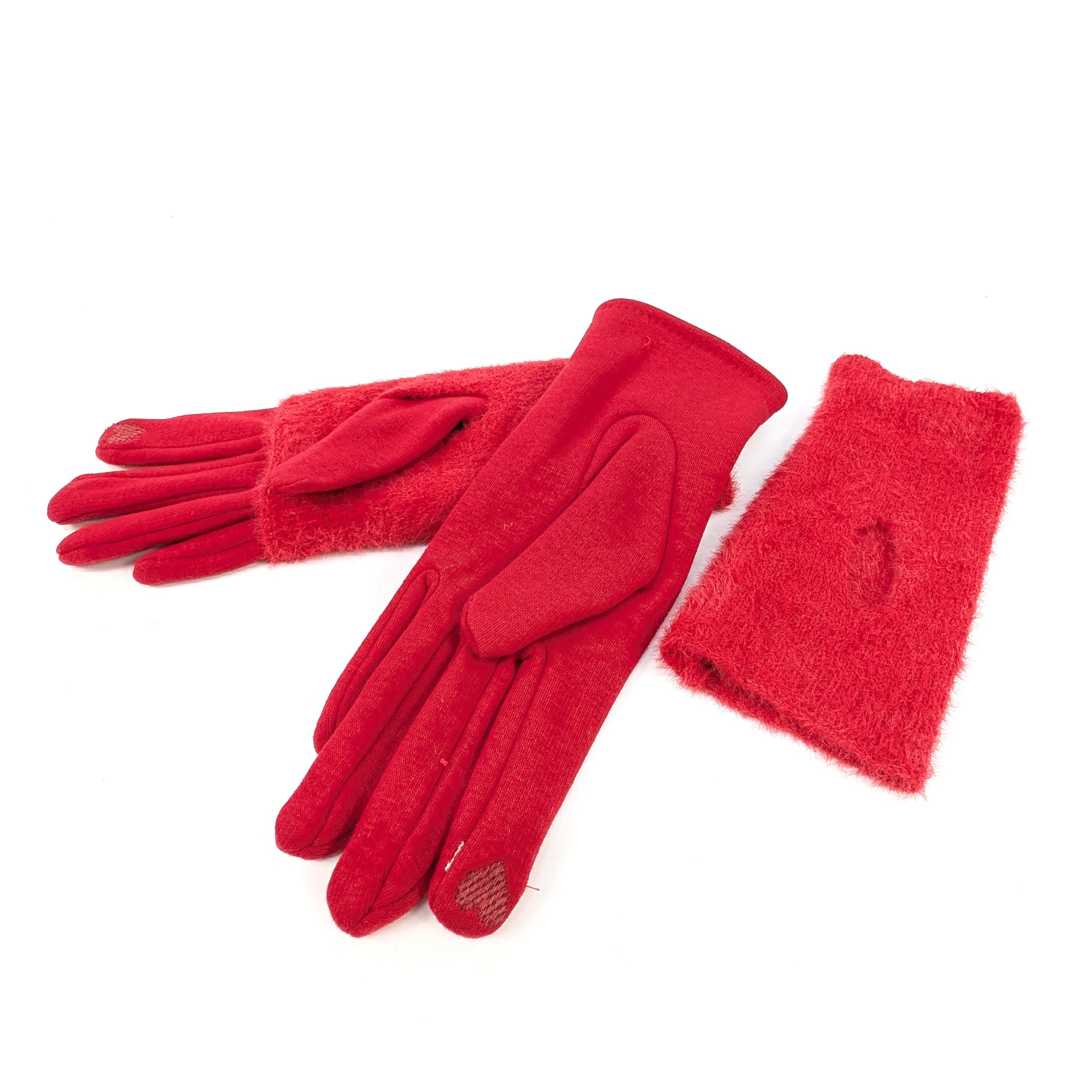 Scarlet Faux Fur Convertible Gloves - Warm & Stylish Winter Accessories for Women - Perfect for Outdoor Activities, Skiing, and Cold Weather Fashion