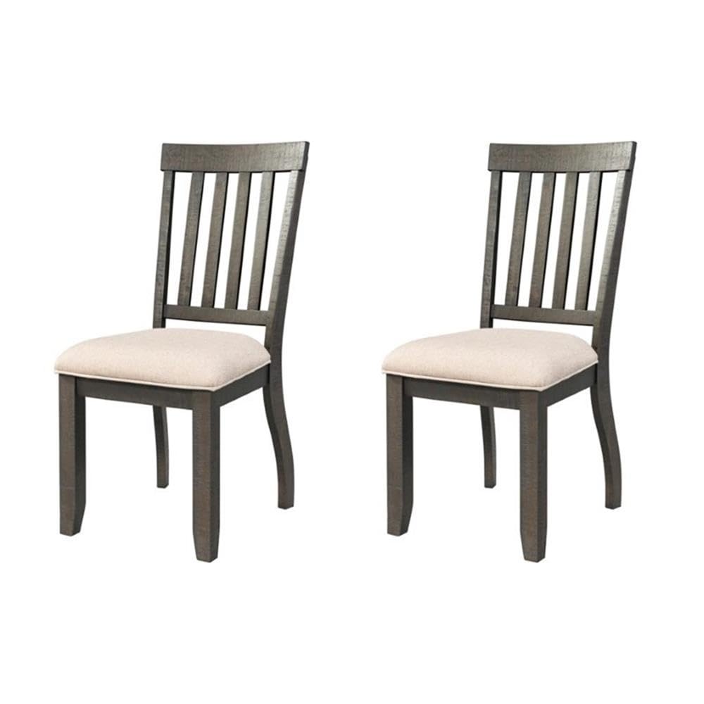 Picket House Furnishings Stanford Side Chair Set of 2 - Modern Dining Chairs for Kitchen, Dining Room & Office - Sturdy Wooden Accent Chairs with Upholstered Seat