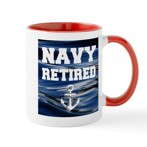 White/Red Inside - Navy Retired Mugs