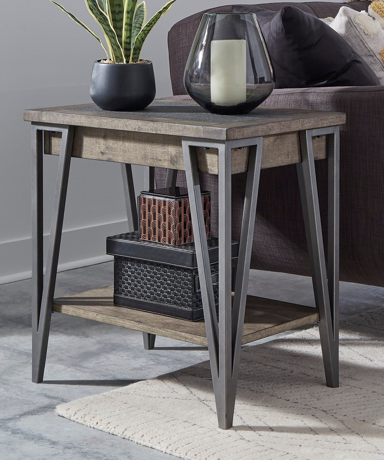 Industrial Style 3-Piece Coffee Table and End Table Set - Modern Living Room Furniture for Home & Office Decor