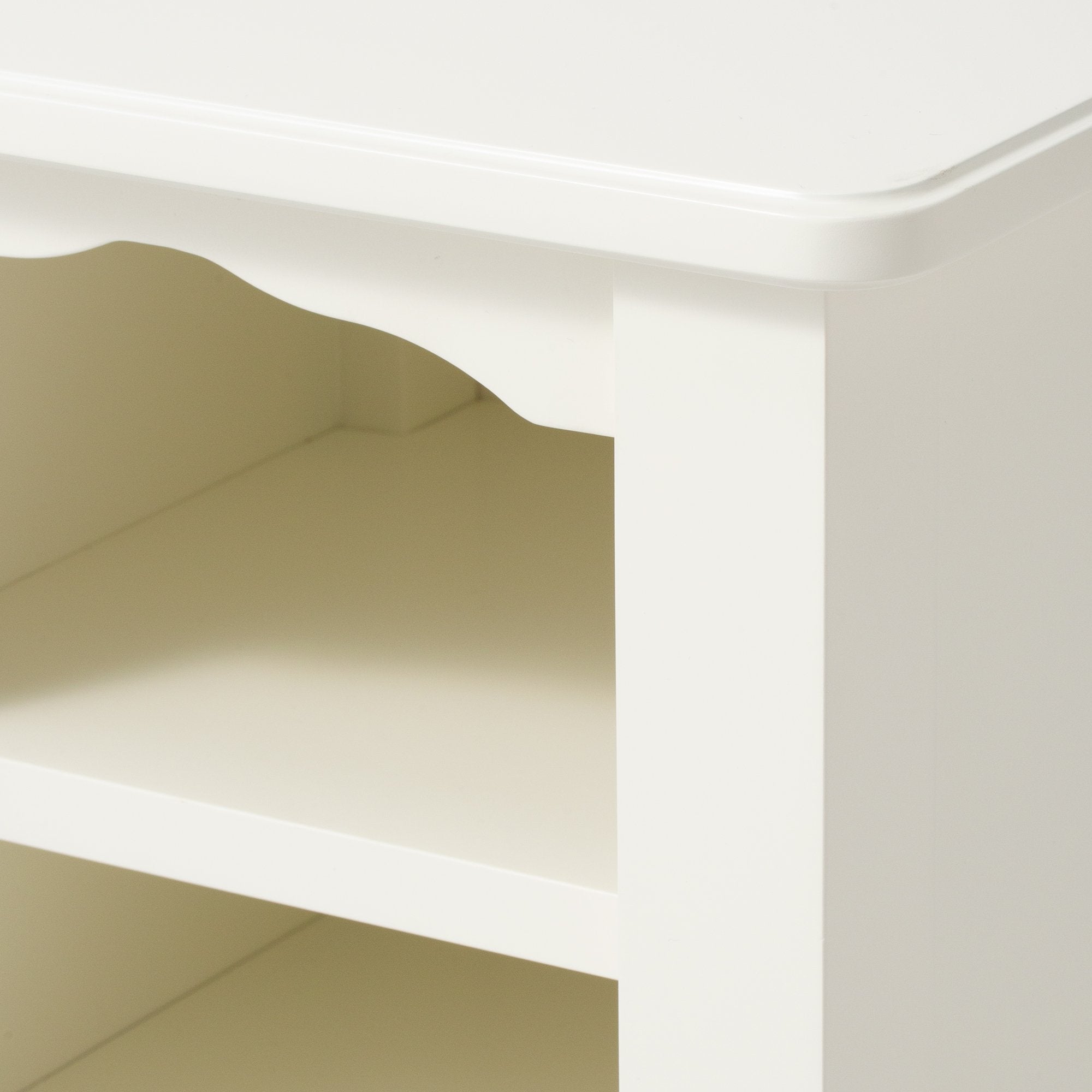 Modern White Nightstand with Drawer - 13.8