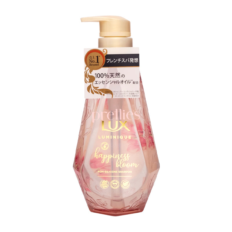 LUX Luminique Happiness Bloom Silicone-Free Shampoo 15.9oz for Dry & Damaged Hair - Hydrating & Nourishing Formula with Floral Scent - Perfect for Daily Hair Care & Salon-Quality Results (Pink)