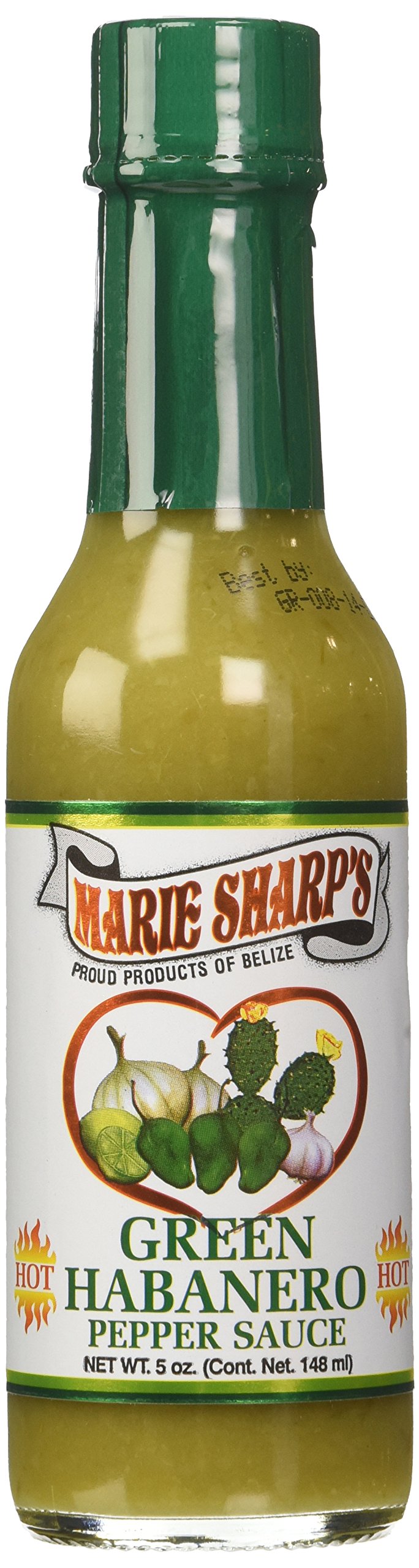 Marie Sharp's Green Habanero Pepper Hot Sauce - 5 fl oz (Pack of 3) | Spicy Belizean Hot Sauce for Tacos, Wings & Grilling | Vegan & Gluten-Free