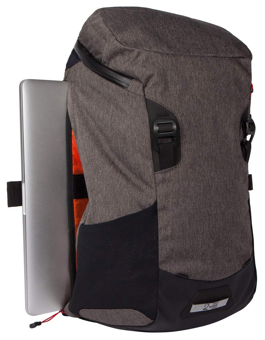 Two Wheel Gear Commuter Laptop Backpack - Water Resistant 26L with Padded 15in Laptop Compartment | Durable Travel Backpack for Work, Cycling, Hiking & Daily Use | Graphite Gray Backpack for Professionals & Students