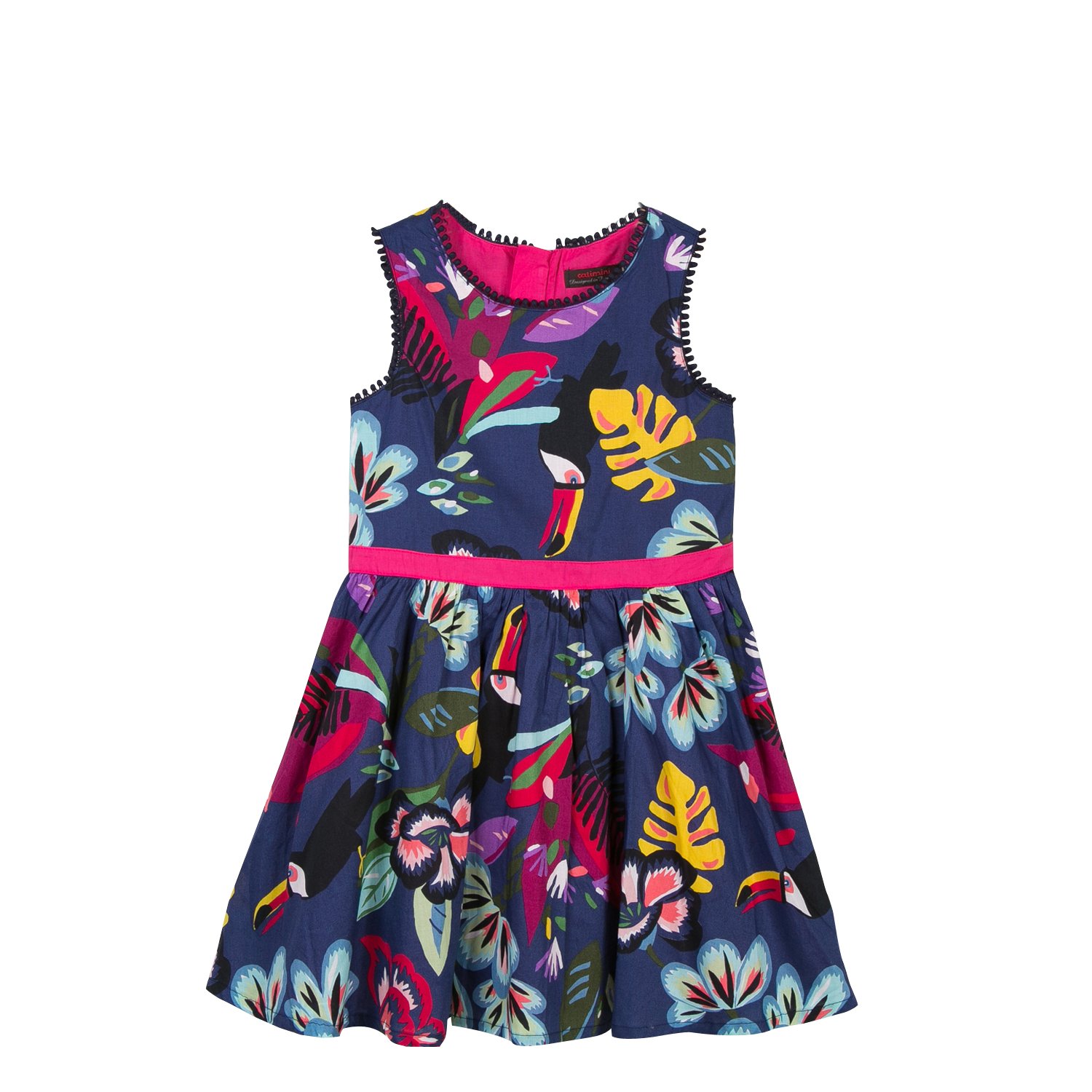 Catimini Girls Tropical Garden Dress - Floral Print Summer Dress for Toddler Girls, Perfect for Beach, Party & Outdoor Play