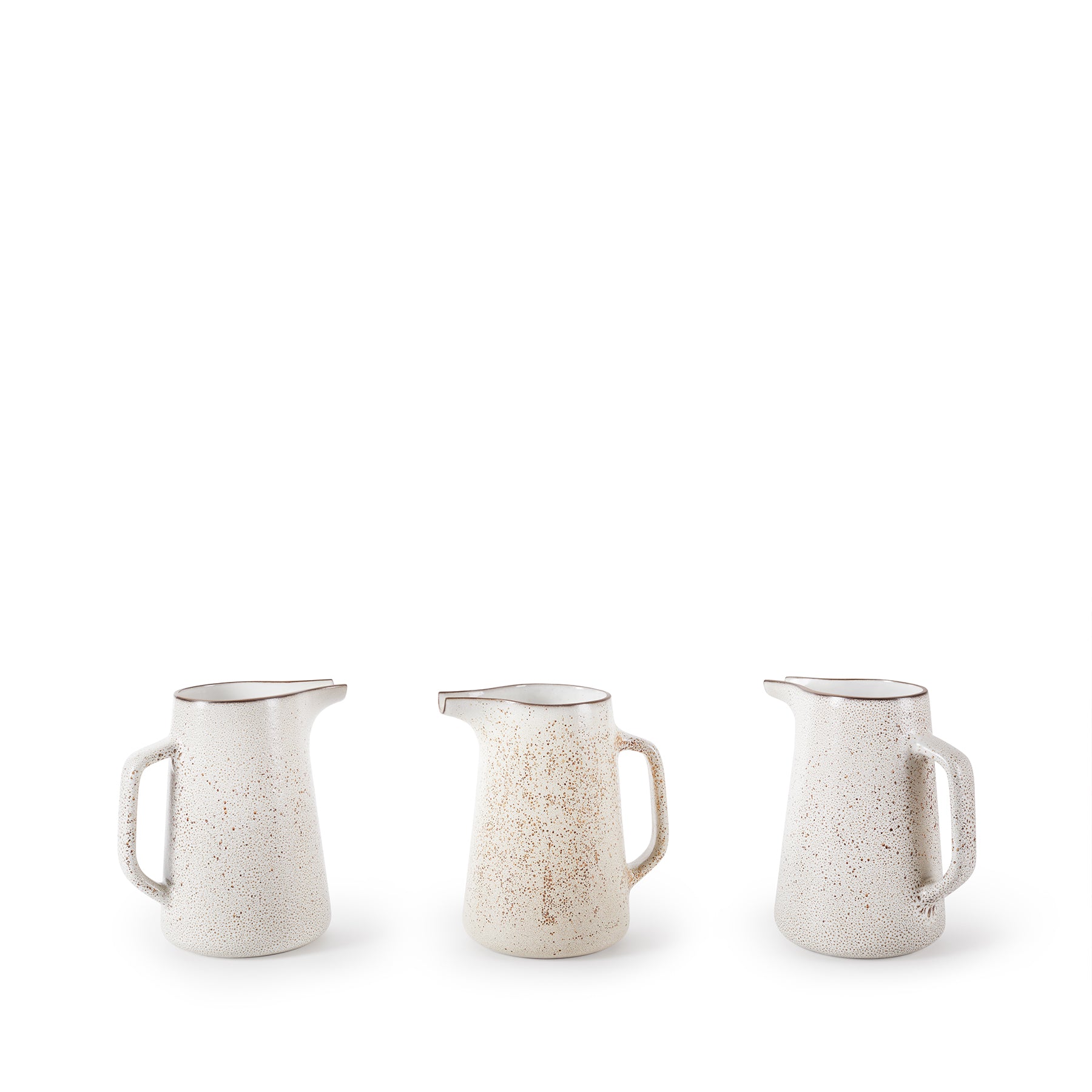 Large Pitcher in Opaque White and Matte Brown - Perfect for Iced Tea, Lemonade & Water - Elegant Serving Pitcher for Parties, Dining & Home Decor