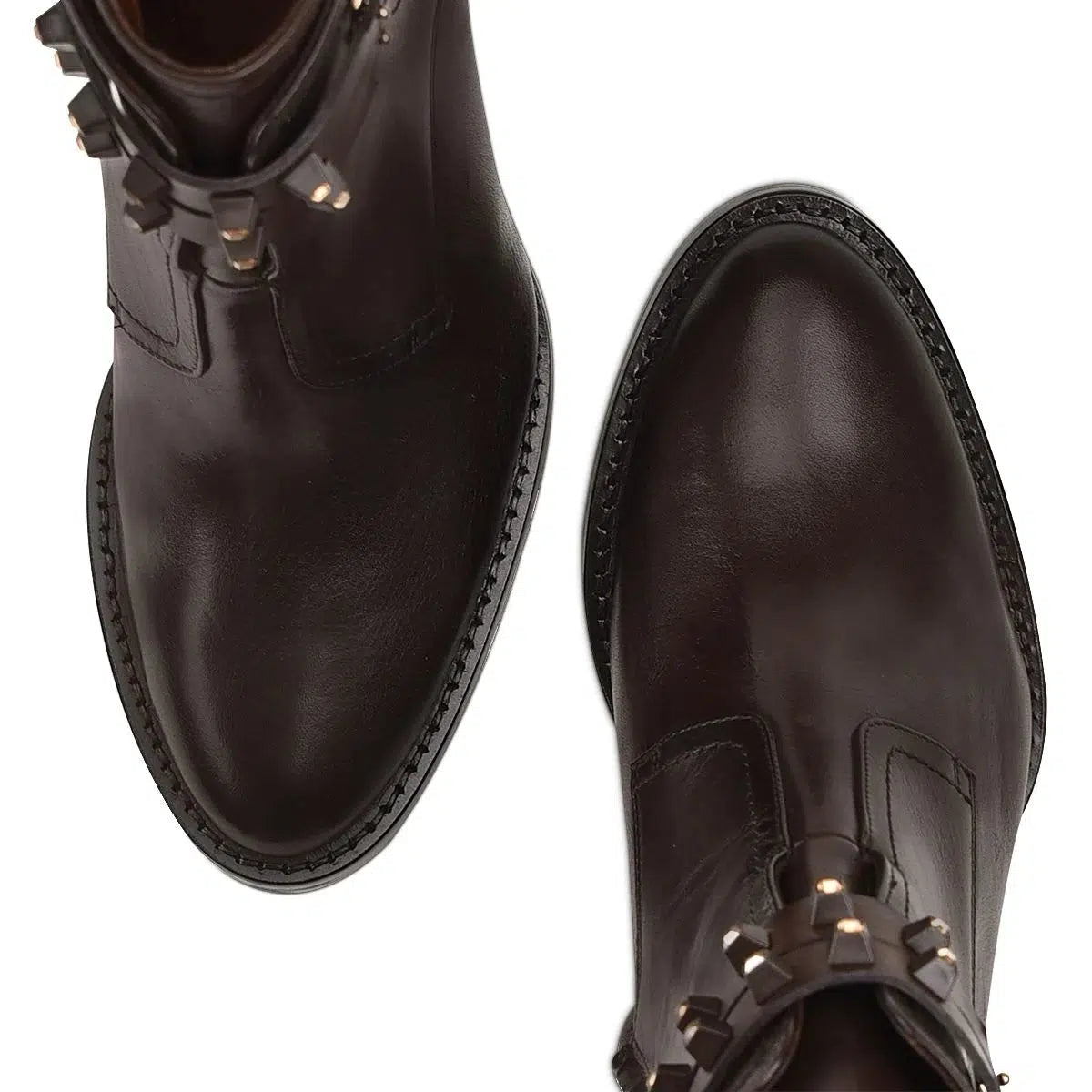 Women's Casual Fashion Cowhide Leather Ankle Boots - 5G7BMTS Chocolate Brown | Comfortable & Stylish for Everyday Wear, Office, and Outdoor Activities