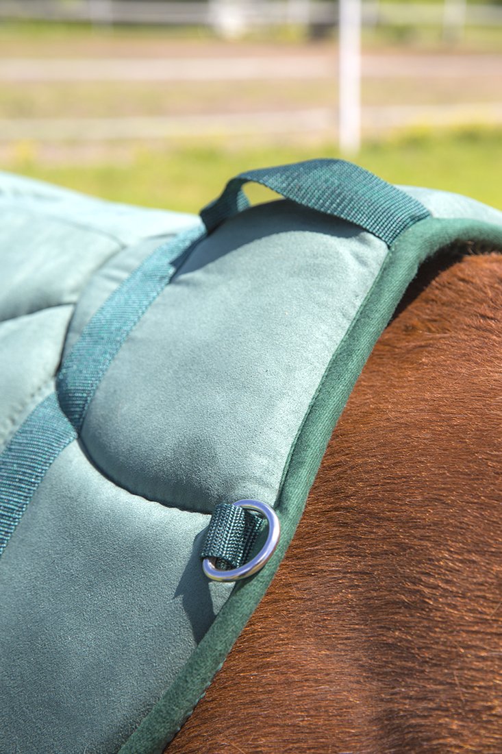 Best Western Bareback Saddle Pad for Horses - Contoured Poly-Cotton Blend, Breathable & Non-Slip Girth with Water Bottle Holder - Perfect for Trail Riding, Training & Equestrian Sports