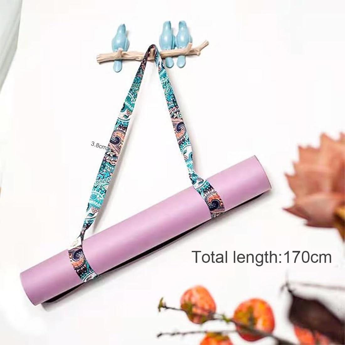 2-Pack Adjustable Cotton Yoga Mat Strap with Shoulder Pad - Lightweight & Durable Yoga Mat Carrier for Gym, Studio & Travel - Perfect for Yoga, Pilates & Fitness Enthusiasts