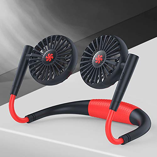 Anyi USB Rechargeable Hanging Neck Fan - Portable Wearable Personal Fan for Sports, Outdoor, Office & Travel - Hands-Free Cooling Solution for Summer Activities