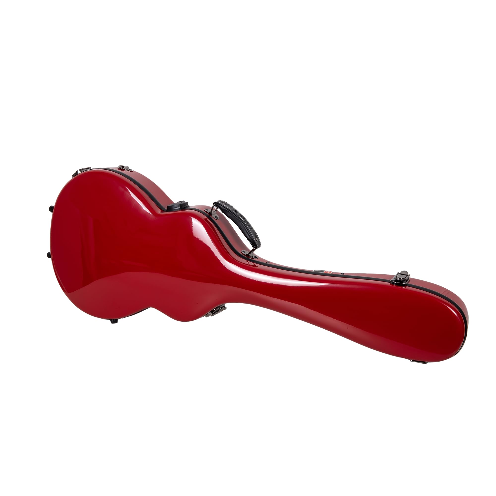 Crossrock Fiberglass Hardshell Guitar Case for Les Paul - Red Backpack Style | Perfect for Travel, Gigging & Secure Storage