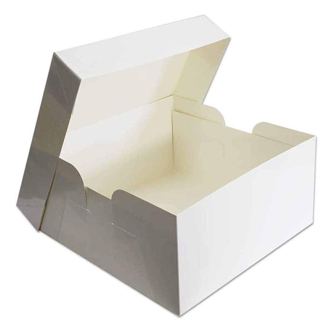Reynards 12 Inch White Square Cake Boxes - Pack of 5 - Premium Bakery Packaging for Cupcakes, Pastries & Desserts - Perfect for Weddings, Birthday Parties & Catering Events