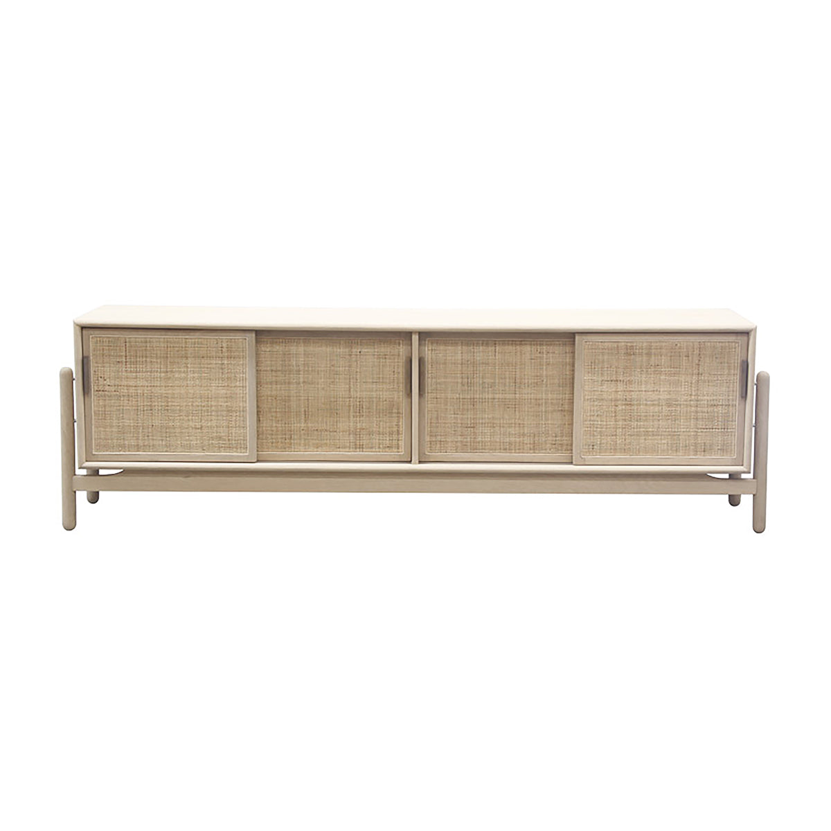 Rattan Sideboard Cabinet - Natural Woven Storage Console Table for Living Room, Dining Room & Entryway - Alfa Rattan Furniture for Home Decor & Organization