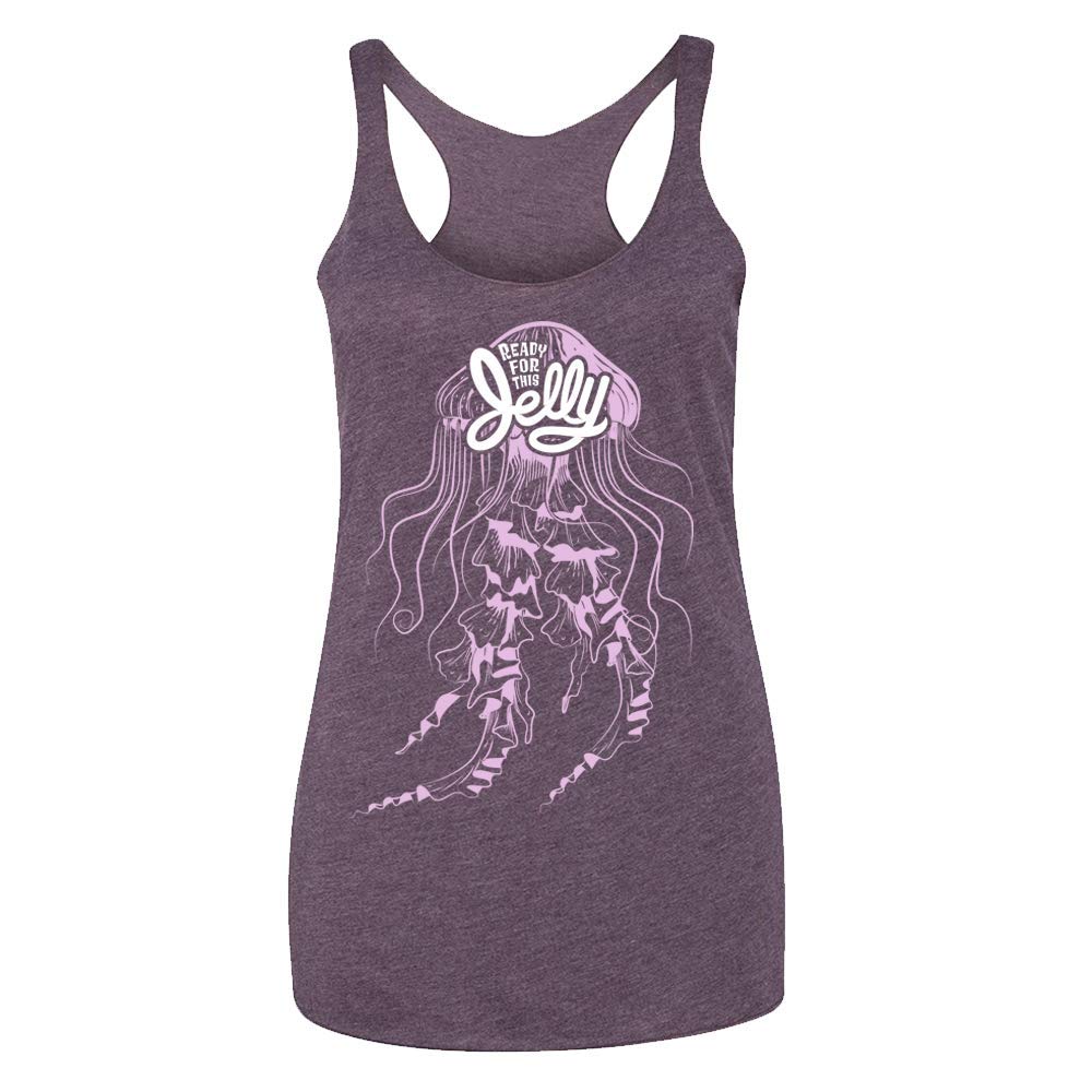 SpongeBob SquarePants Sponge on The Run Ready for This Jelly Women's Tri-Blend Racerback Tank Top - Soft Comfortable Casual Summer Tee for Fans, Beach Outings & Cartoon Lovers